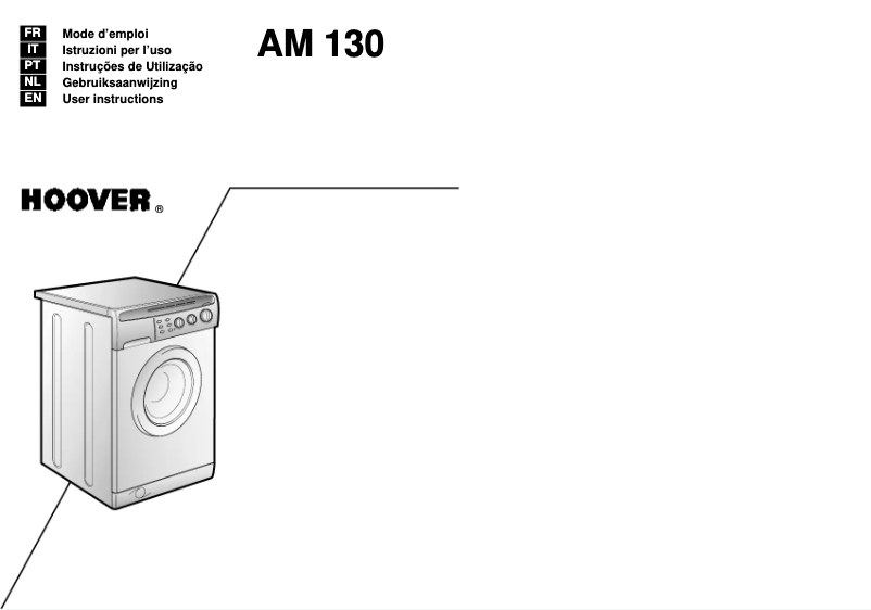 Page n°1 - Manuel utilisateur Hoover H130M DE