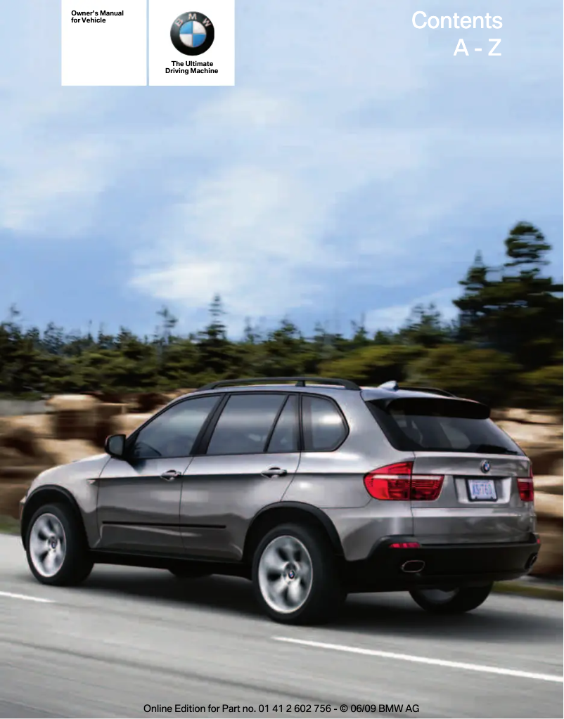 Page 1 de la notice Manuel utilisateur BMW X5 xDrive30i (2010)
