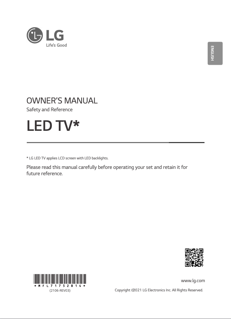 Page 1 de la notice Manuel utilisateur LG 50UP8150PVB