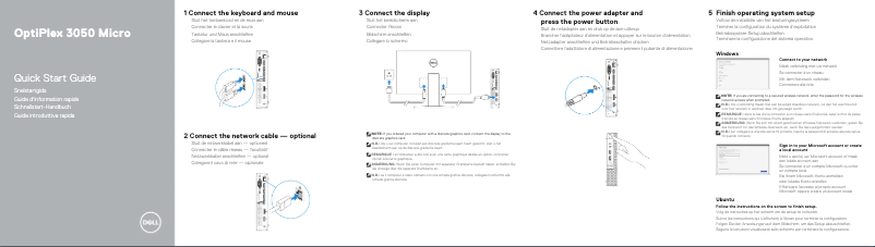 Page 1 de la notice Manuel utilisateur Dell OptiPlex 7450