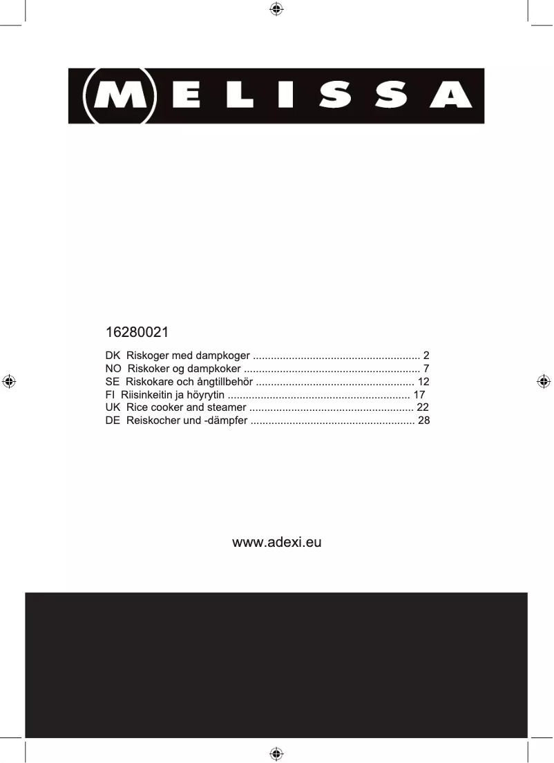 Image de la première page du manuel de l'appareil 16280021