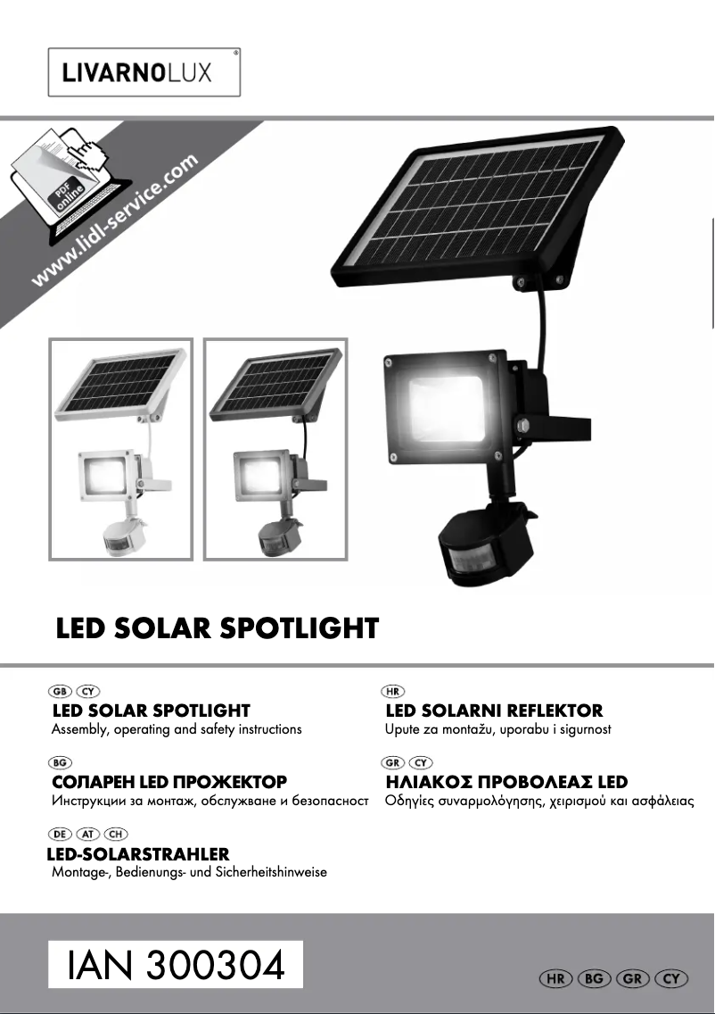 Page n°1 - Manuel utilisateur Livarno Lux IAN 300304