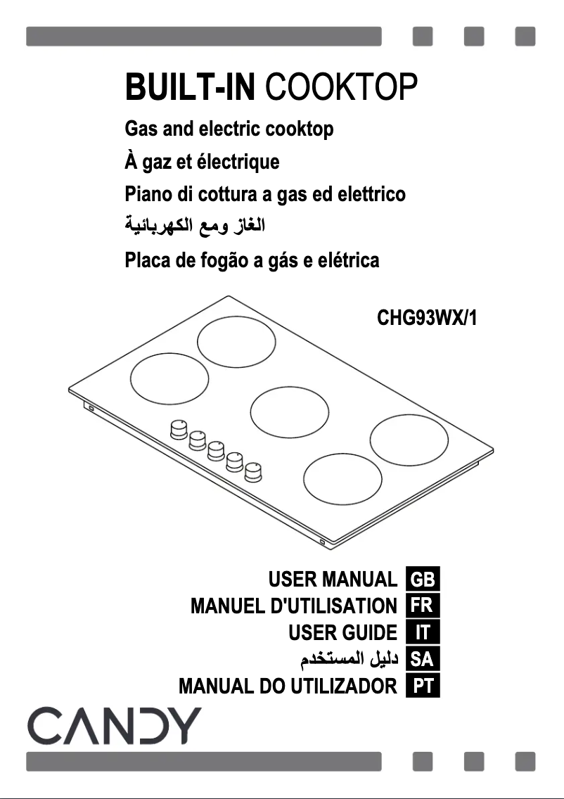 Page n°1 - Manuel utilisateur Candy CHG93WX/1