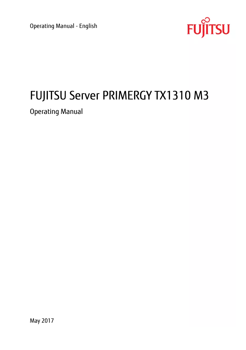 Página 1 del manual Manual de usuario Fujitsu PRIMERGY TX1310 M3