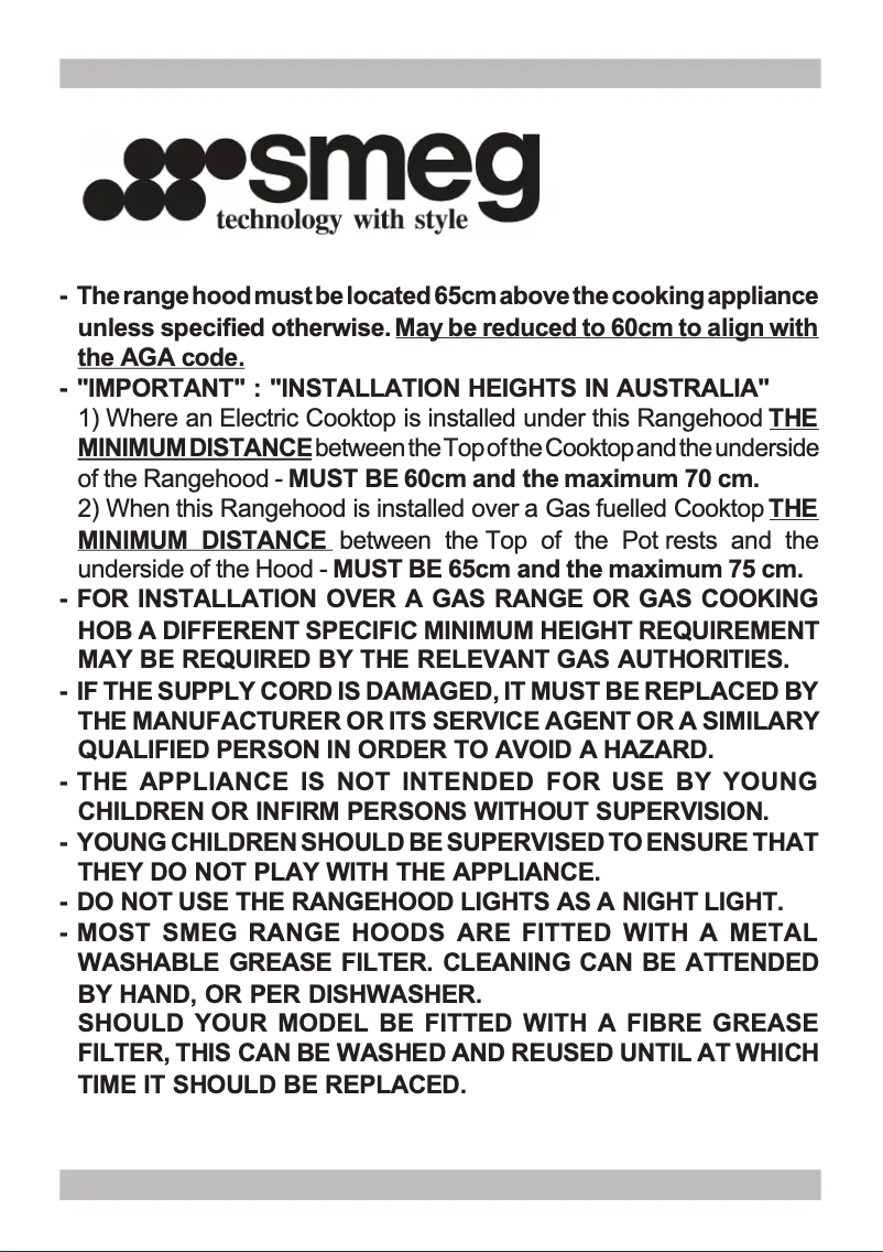 Page n°1 - Manuel utilisateur Smeg LIFTFPX900