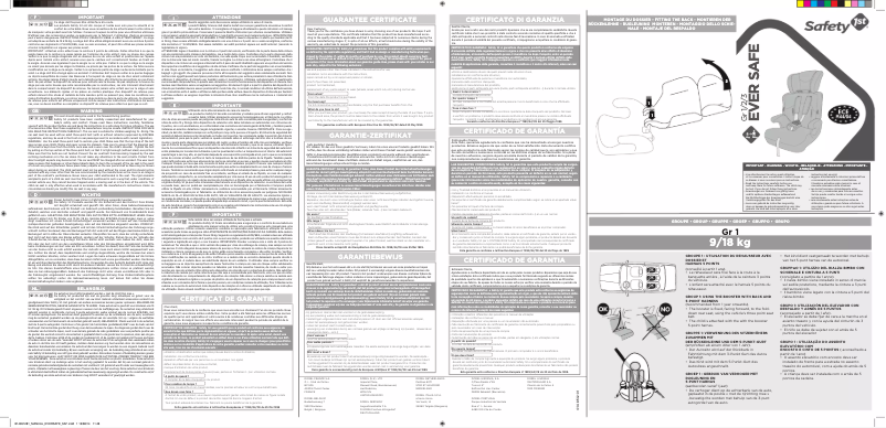 Page 1 de la notice Manuel utilisateur Safety 1st Ever Safe