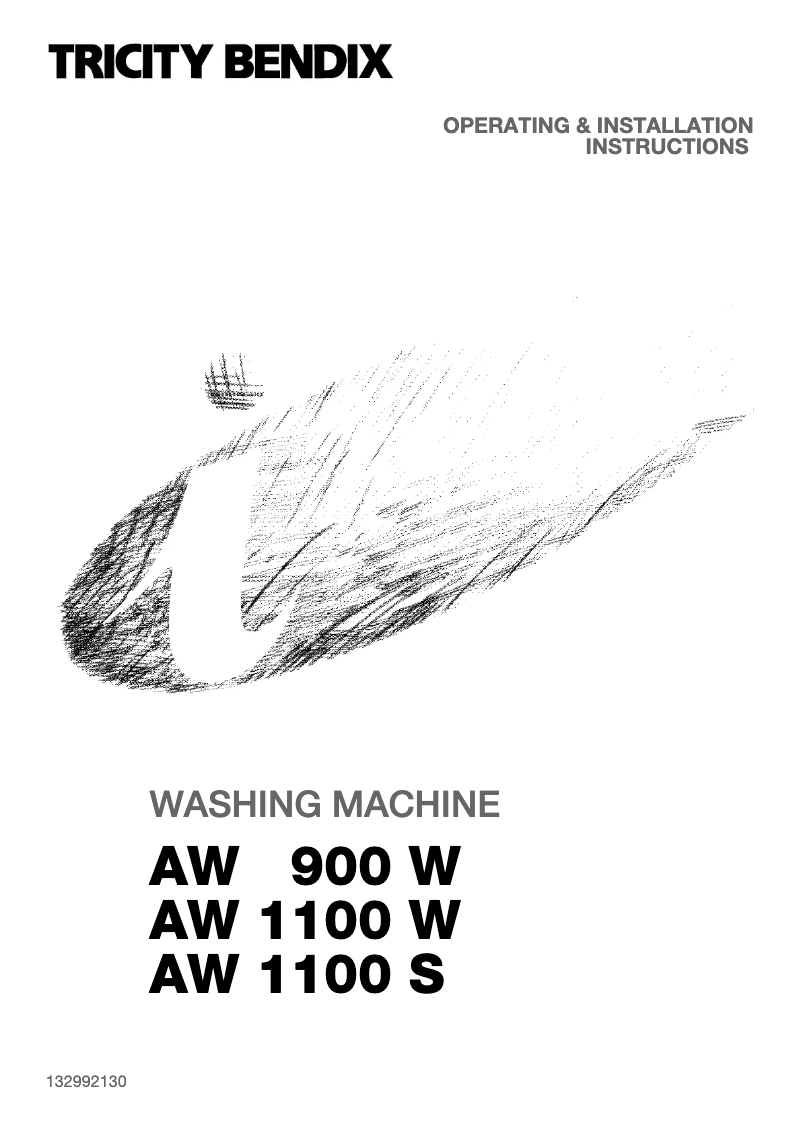 Page 1 de la notice Manuel utilisateur Tricity Bendix AW 900 W