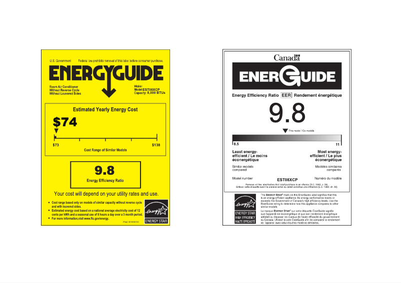 Página 1 del manual Etiqueta energética Haier EST08XCP