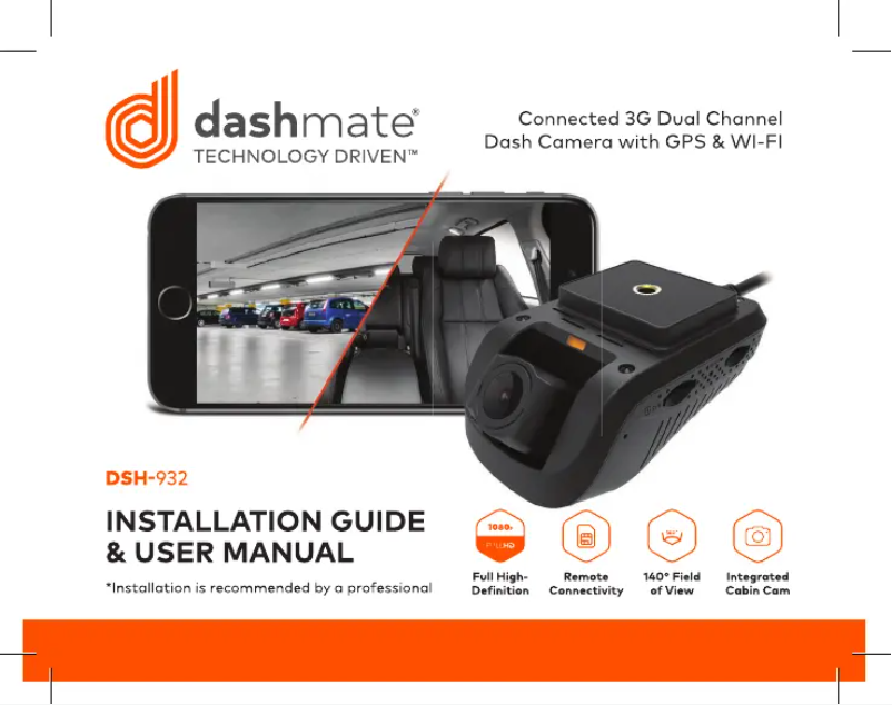 Page n°1 - Manuel utilisateur Dashmate DSH-932