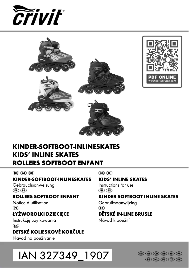 Page 1 de la notice Manuel utilisateur Crivit IAN 271522