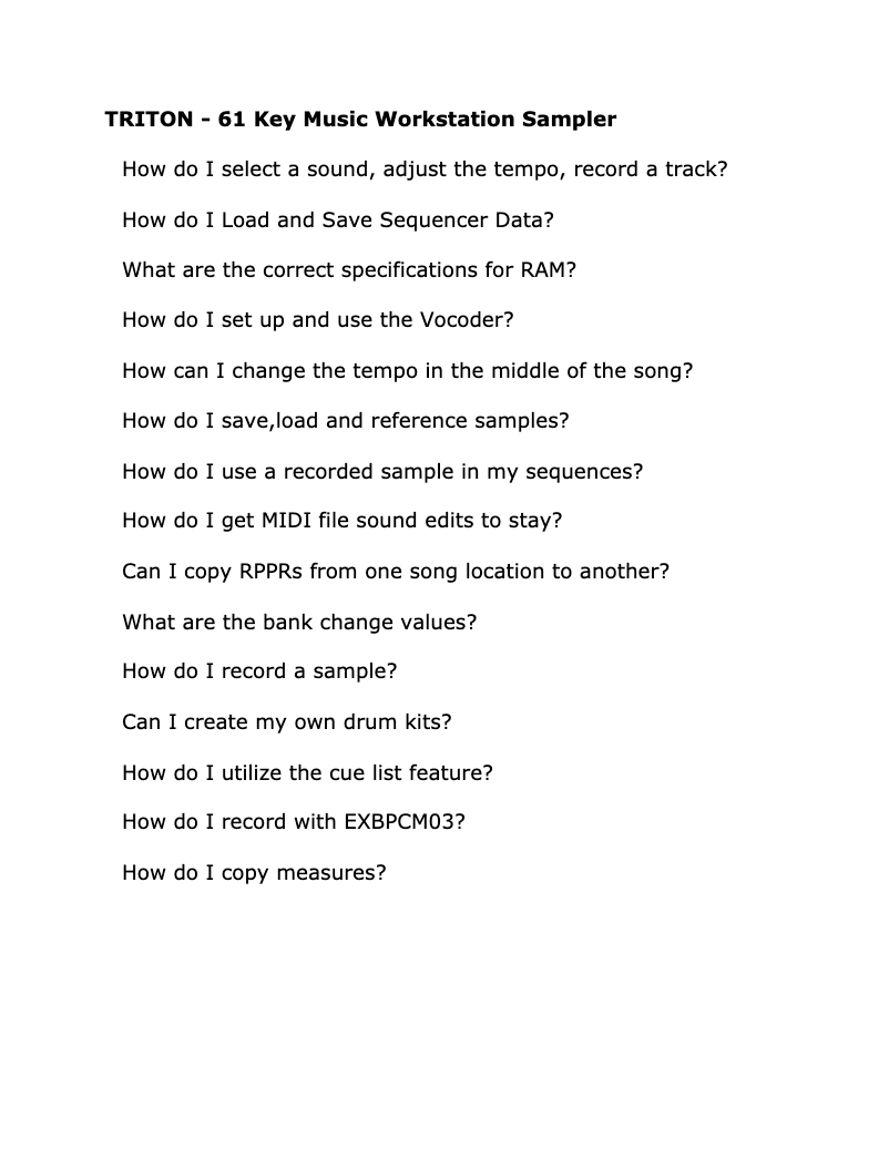 Image de la première page du manuel de l'appareil Triton Pro X