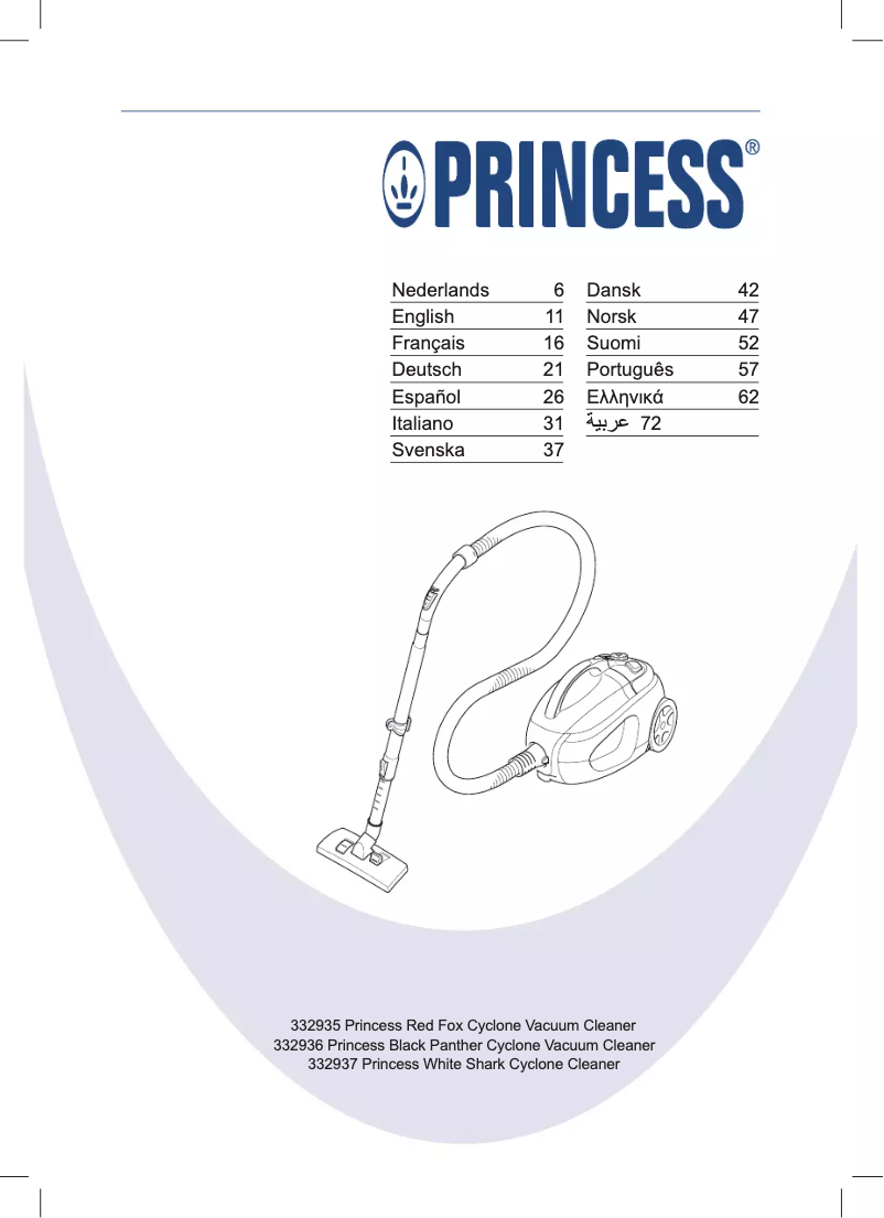 Page 1 de la notice Manuel utilisateur Princess 332937 White Shark Cyclone