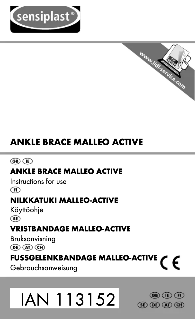 Página 1 del manual Manual de usuario Sensiplast IAN 113152