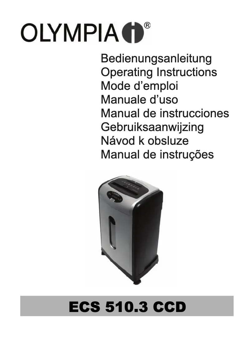 Image de la première page du manuel de l'appareil ECS 510.3 CCD