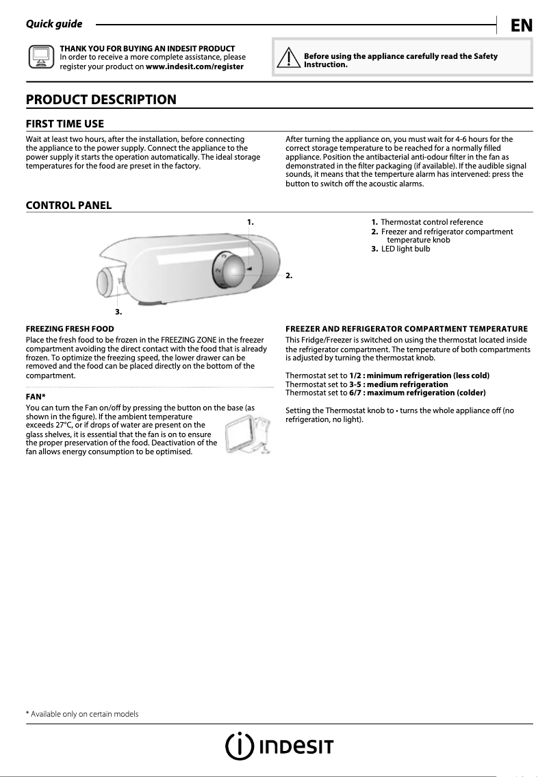 Page n°1 - Manuel utilisateur Indesit IB7030A1DUK1