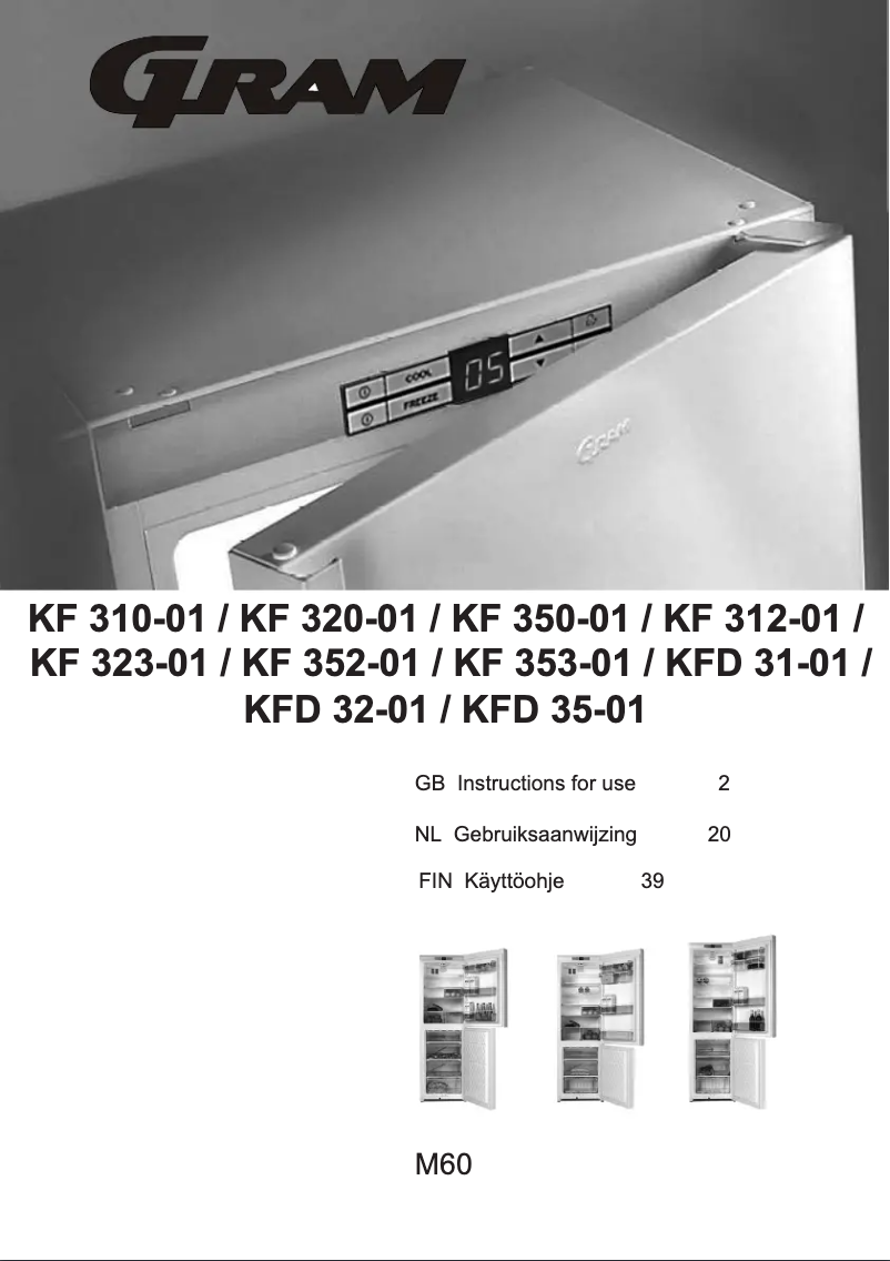 Page n°1 - Manuel utilisateur Gram KF 31200G