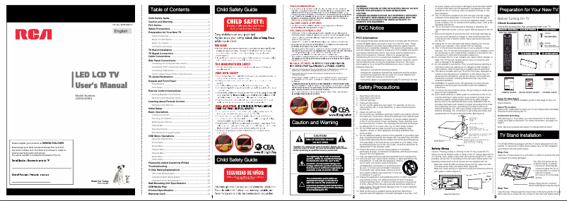 Page 1 de la notice Manuel utilisateur RCA LED32C45RQ