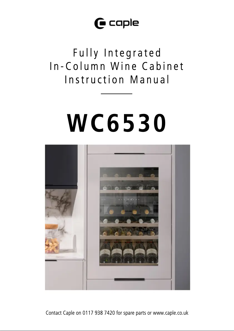 Page n°1 - Manuel utilisateur Caple WC6530