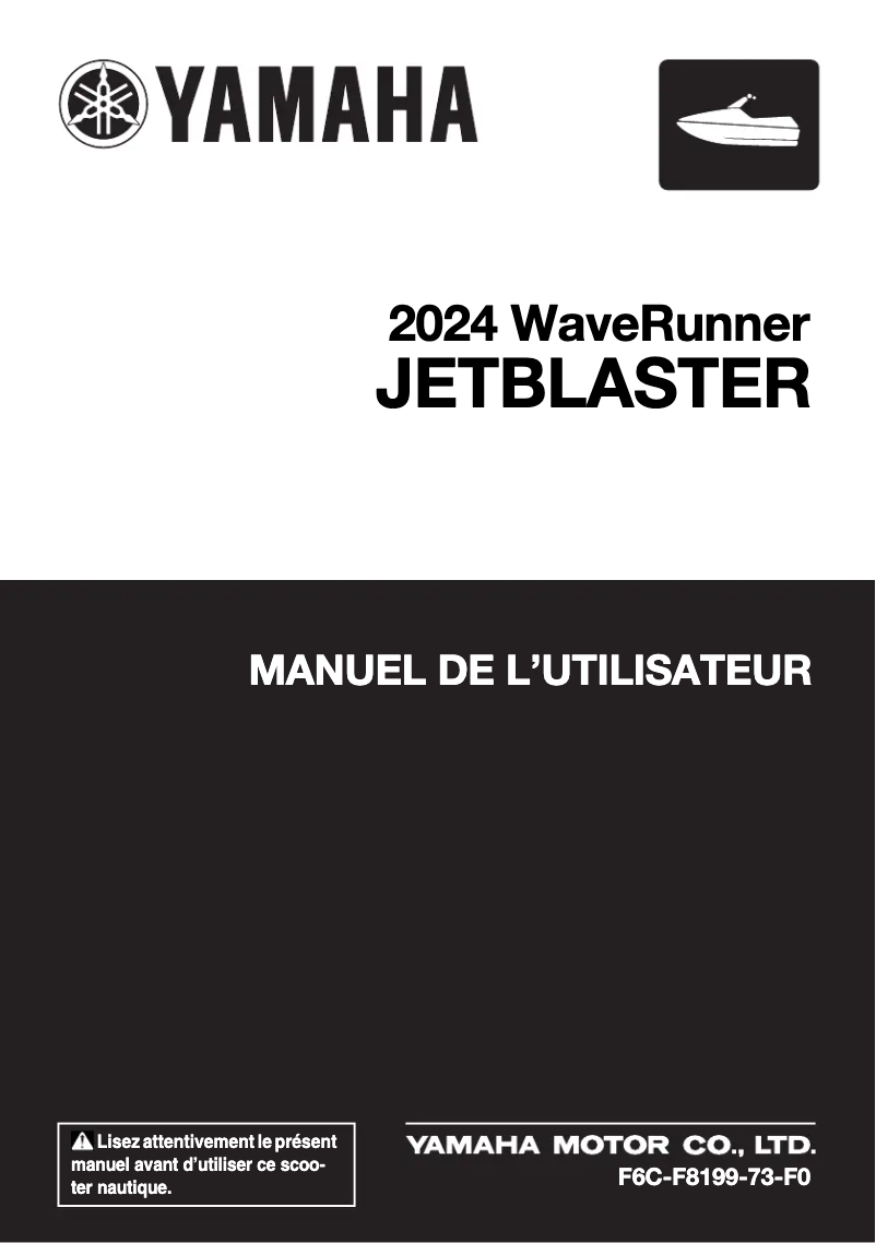 Página 1 del manual Manual de usuario Yamaha WaveRunner JetBlaster (2024)
