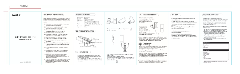 Page n°1 - Manuel utilisateur iWALK Secretary Plus