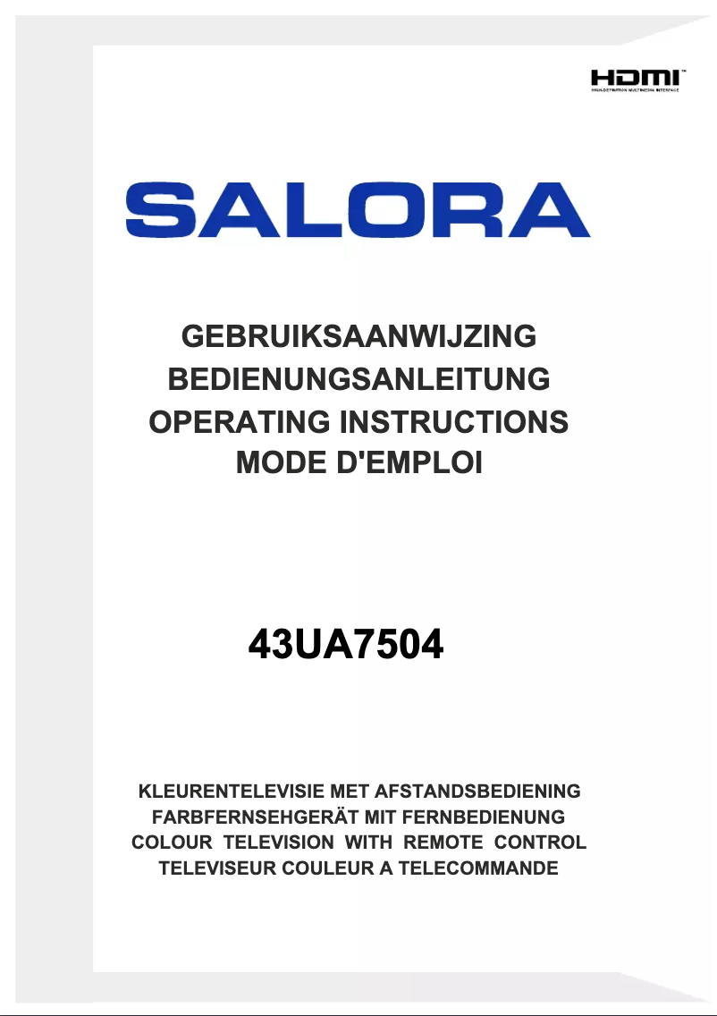 Imagen de la primera página del manual del dispositivo 43UA7504