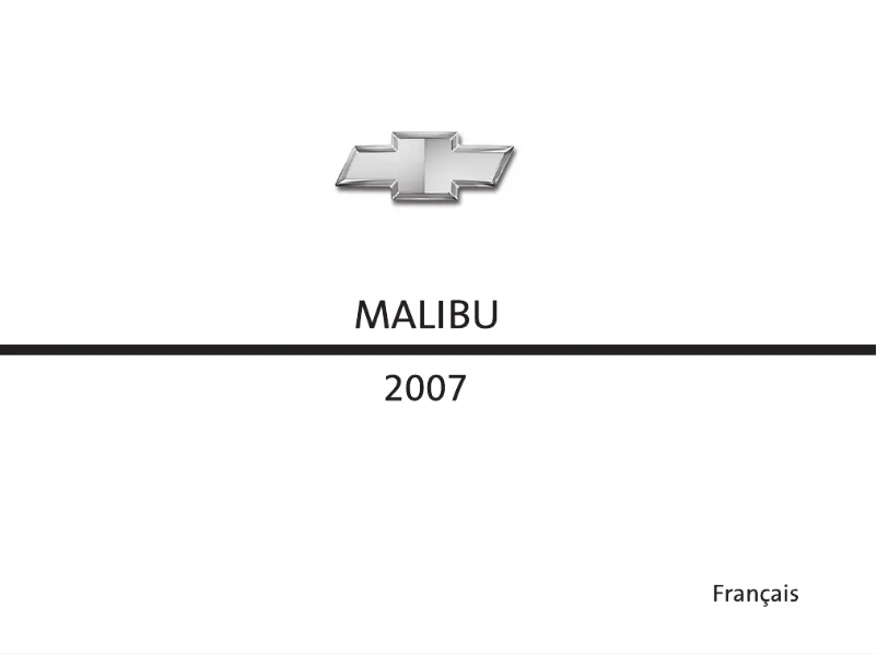 Page 1 de la notice Manuel utilisateur Chevrolet Malibu (2007)