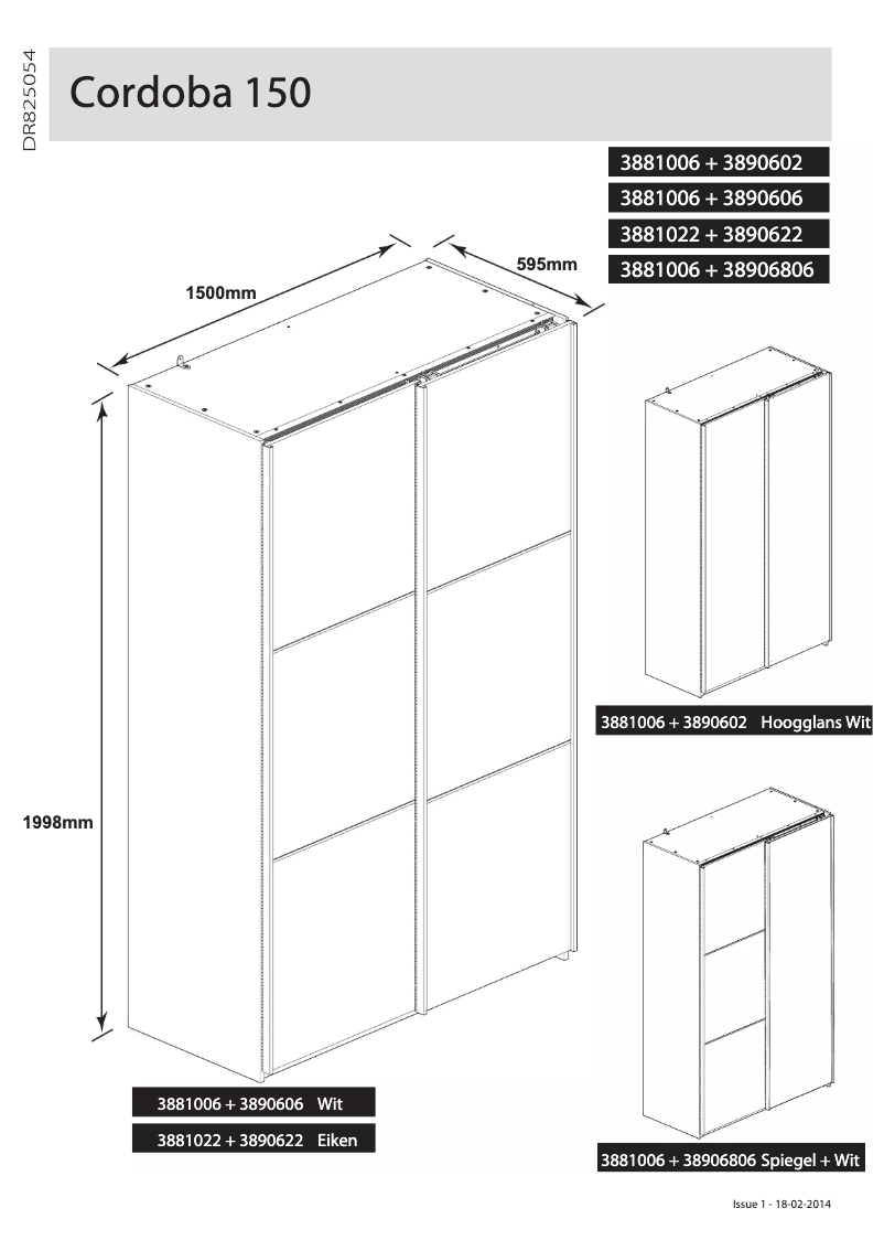 Page 1 de la notice Manuel utilisateur Wehkamp Cordoba