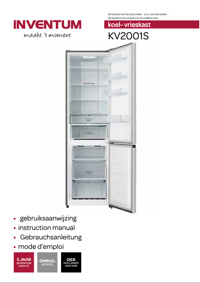 Image de la première page du manuel de l'appareil KV2001S