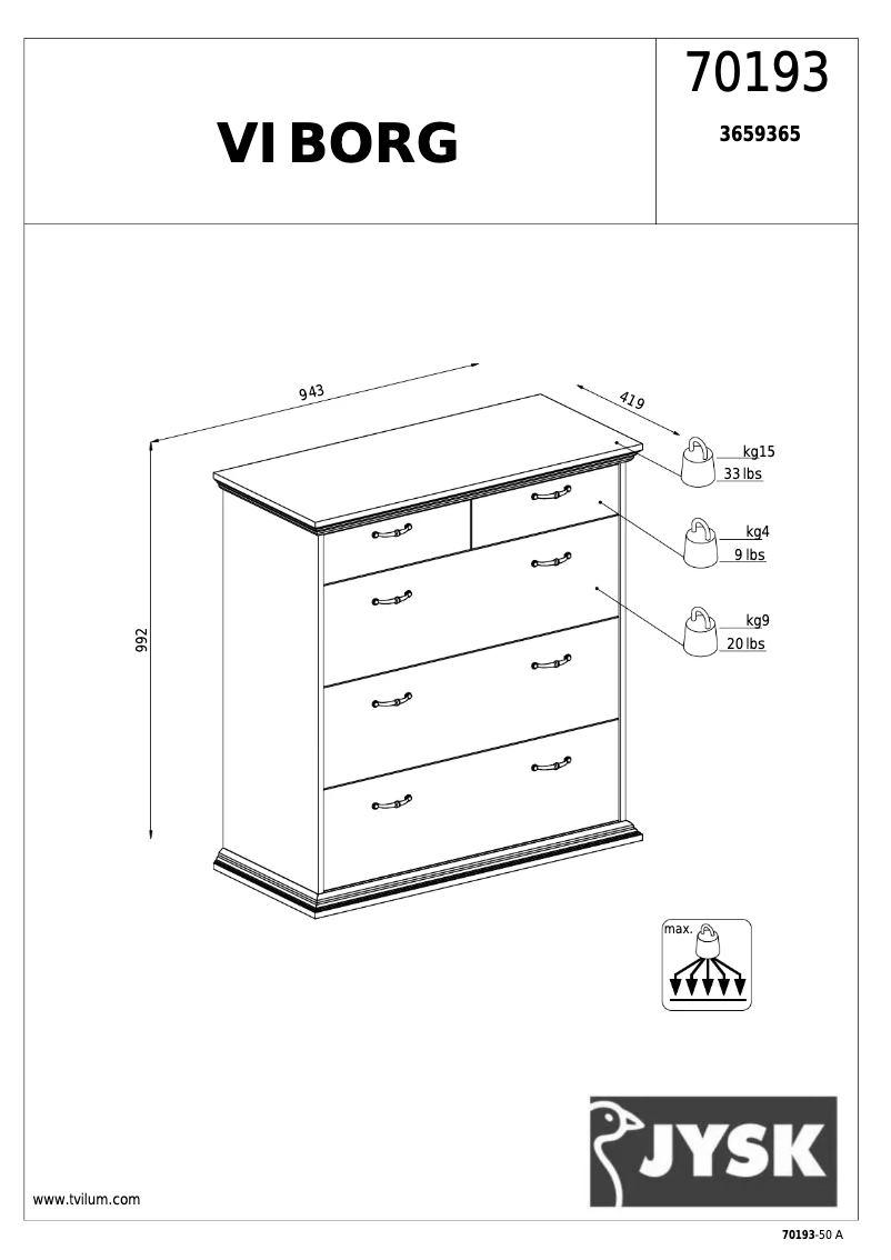Image de la première page du manuel de l'appareil Viborg (95x100x42)