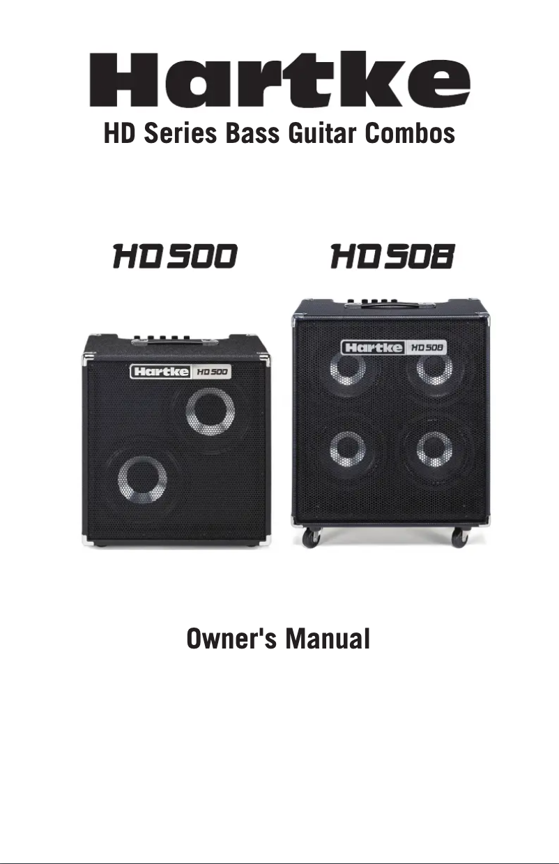 Page 1 de la notice Manuel utilisateur Hartke HD508