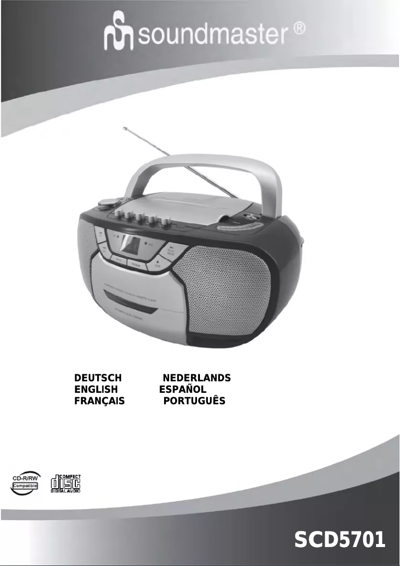 Image de la première page du manuel de l'appareil SCD5701