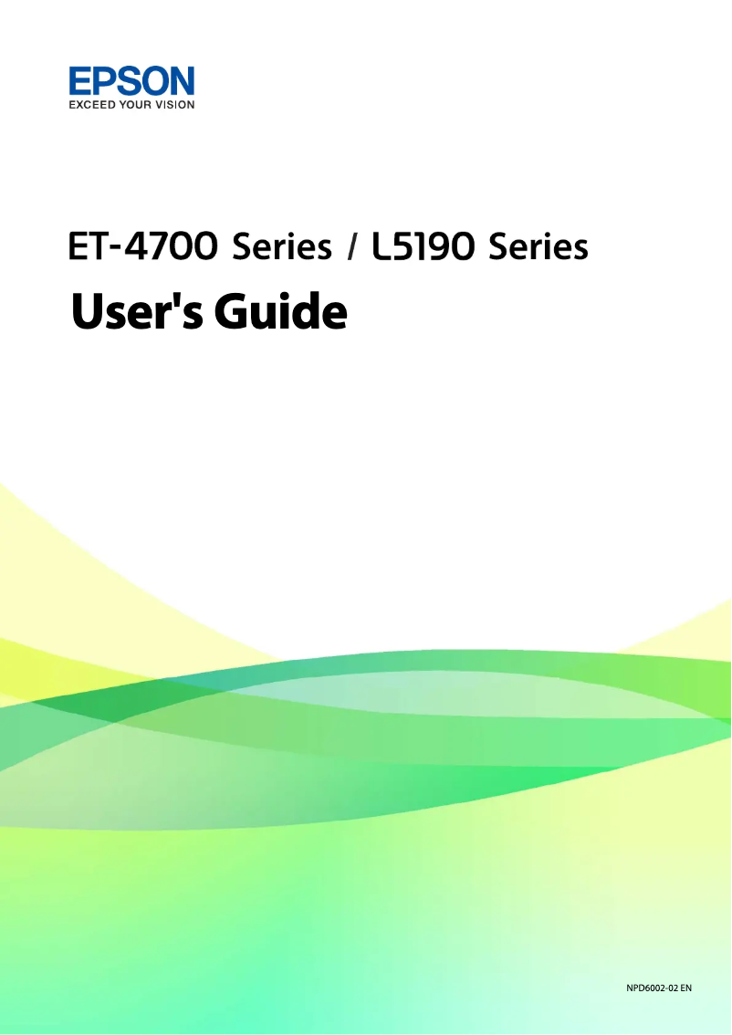 Image de la première page du manuel de l'appareil EcoTank 4700