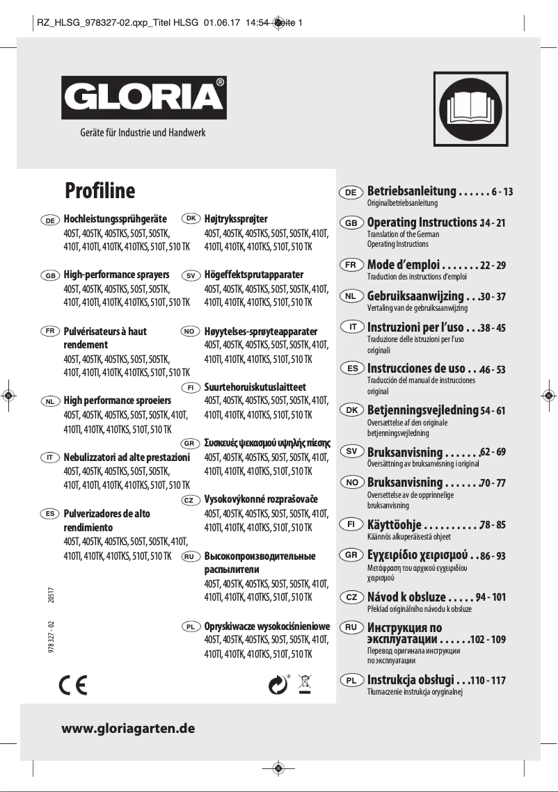 Image de la première page du manuel de l'appareil Profiline 410TKS