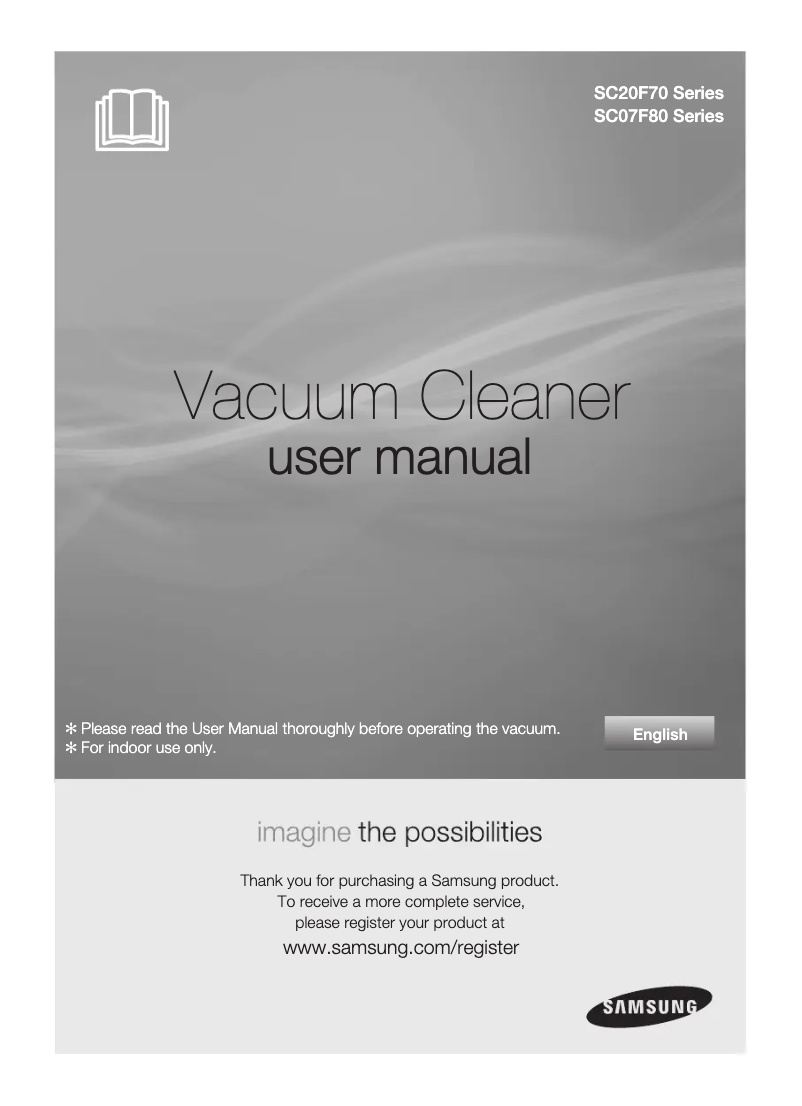 Page n°1 - Manuel utilisateur Samsung VC07F80HUEK