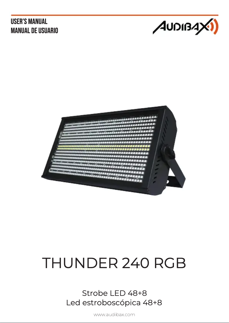 Image de la première page du manuel de l'appareil Thunder 240 RGB