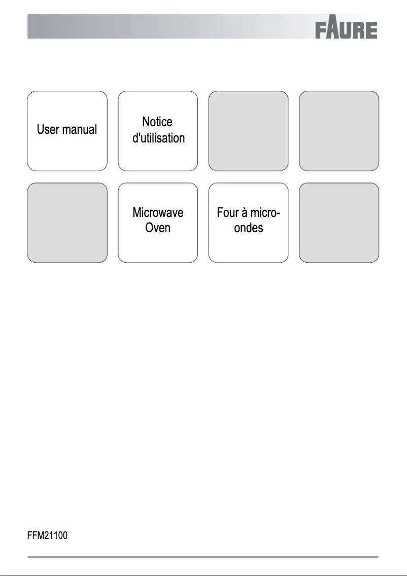 Page 1 de la notice Manuel utilisateur Faure FFM21100SA