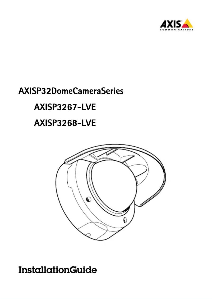 Page 1 de la notice Guide d'installation Axis P3268-LVE
