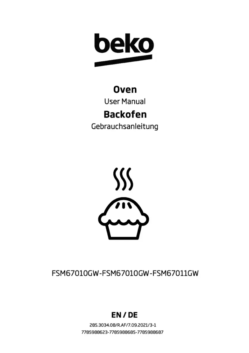 Page 1 de la notice Manuel utilisateur Beko FSM67011GW