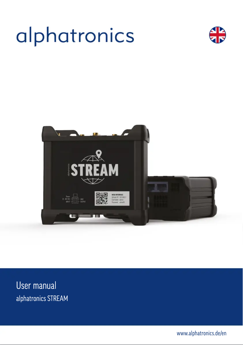 Page n°1 - Manuel utilisateur Alphatronics STREAM