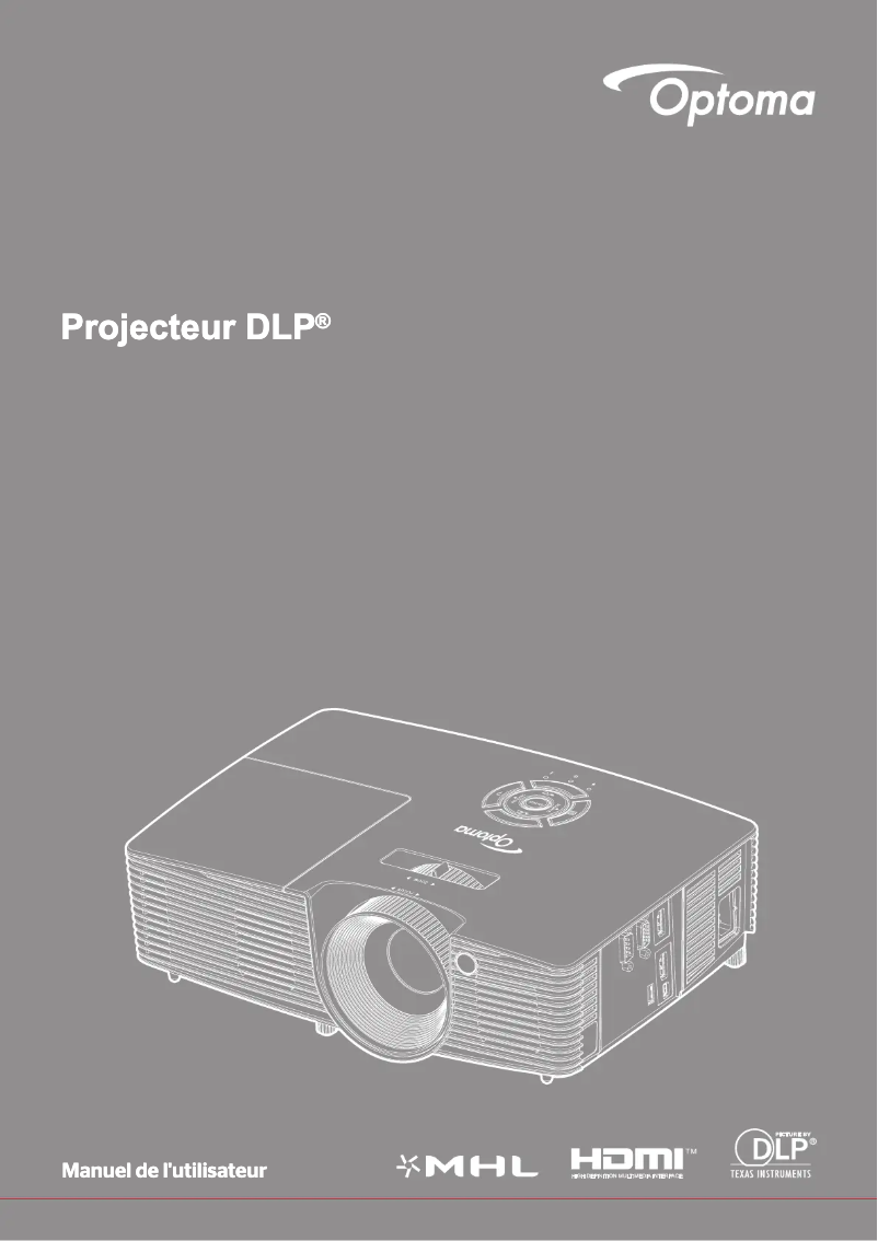 Page 1 de la notice Manuel utilisateur Optoma DH1011i
