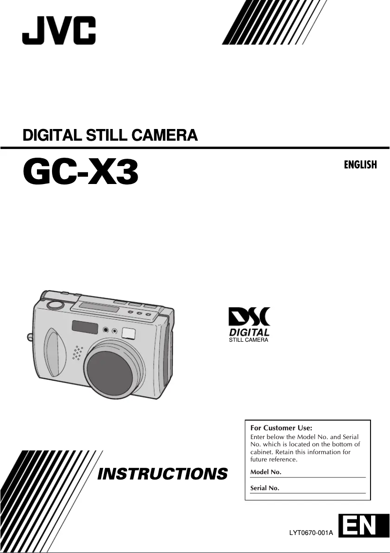 Page n°1 - Manuel utilisateur JVC GC-X3