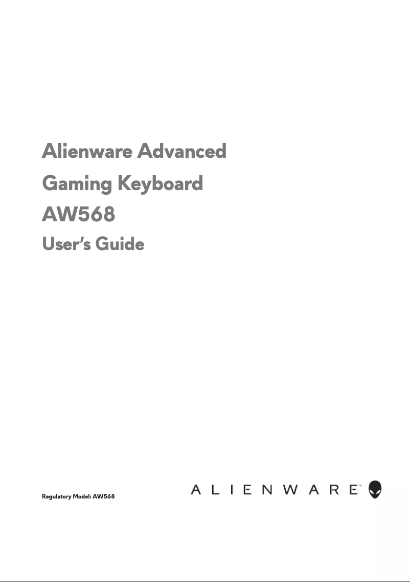 Página 1 del manual Manual de usuario Alienware AW568