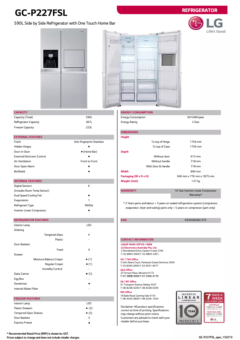 Página 1 del manual Manual de usuario LG GC-P227FSL