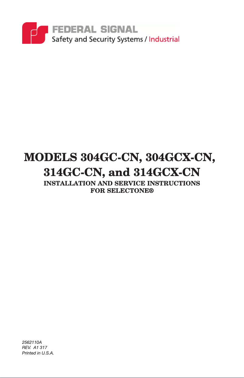 Image de la première page du manuel de l'appareil 304GC-024-CN