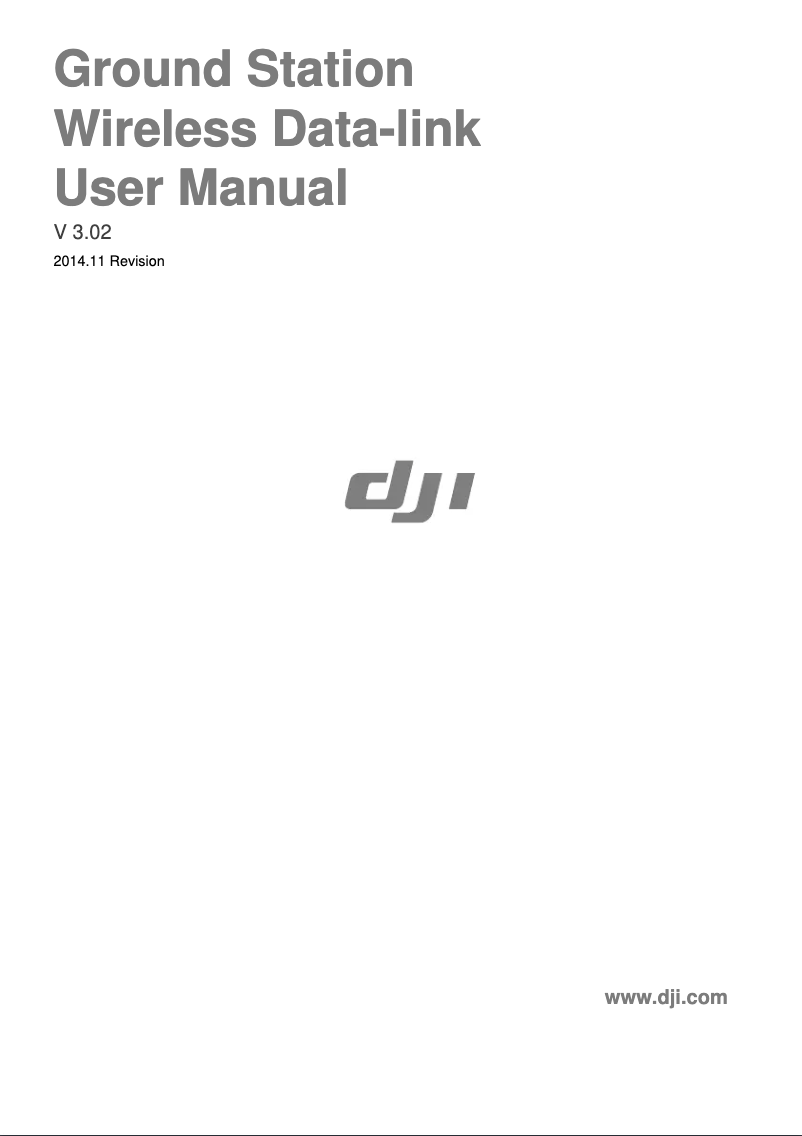 Image de la première page du manuel de l'appareil PC Ground Station