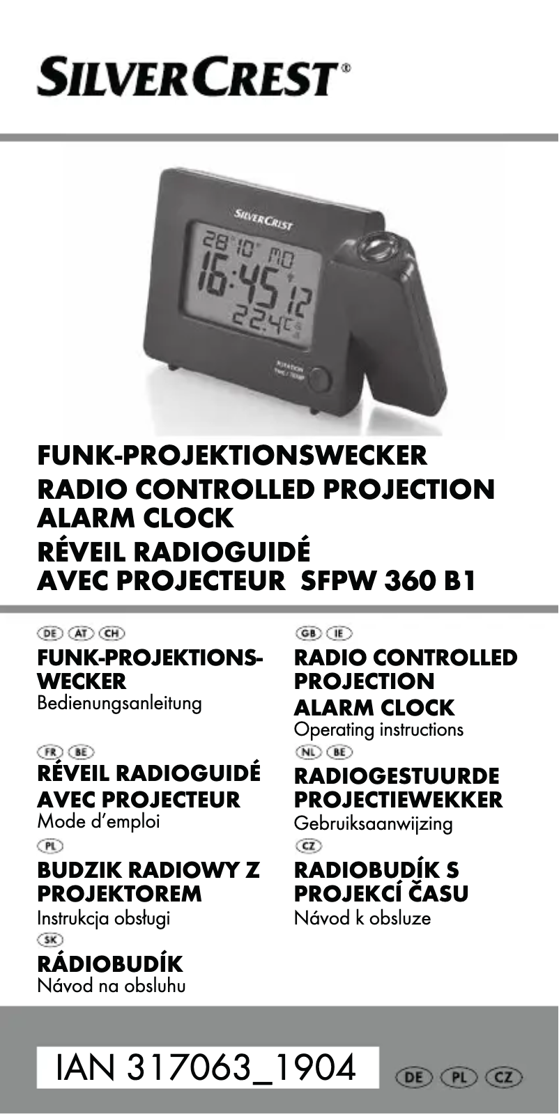 Image de la première page du manuel de l'appareil SFPW 360 B1