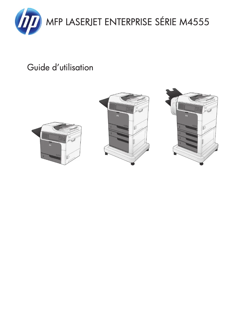Image de la première page du manuel de l'appareil LaserJet Enterprise M4555 MFP