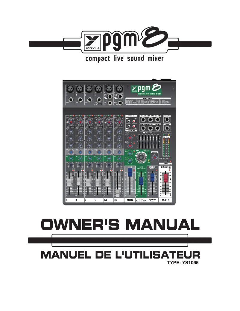 Image de la première page du manuel de l'appareil PGM8