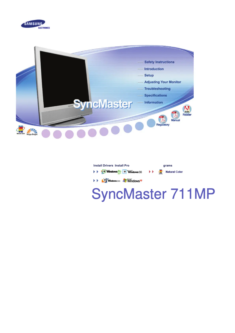 Página 1 del manual Manual de usuario Samsung SyncMaster 711MP