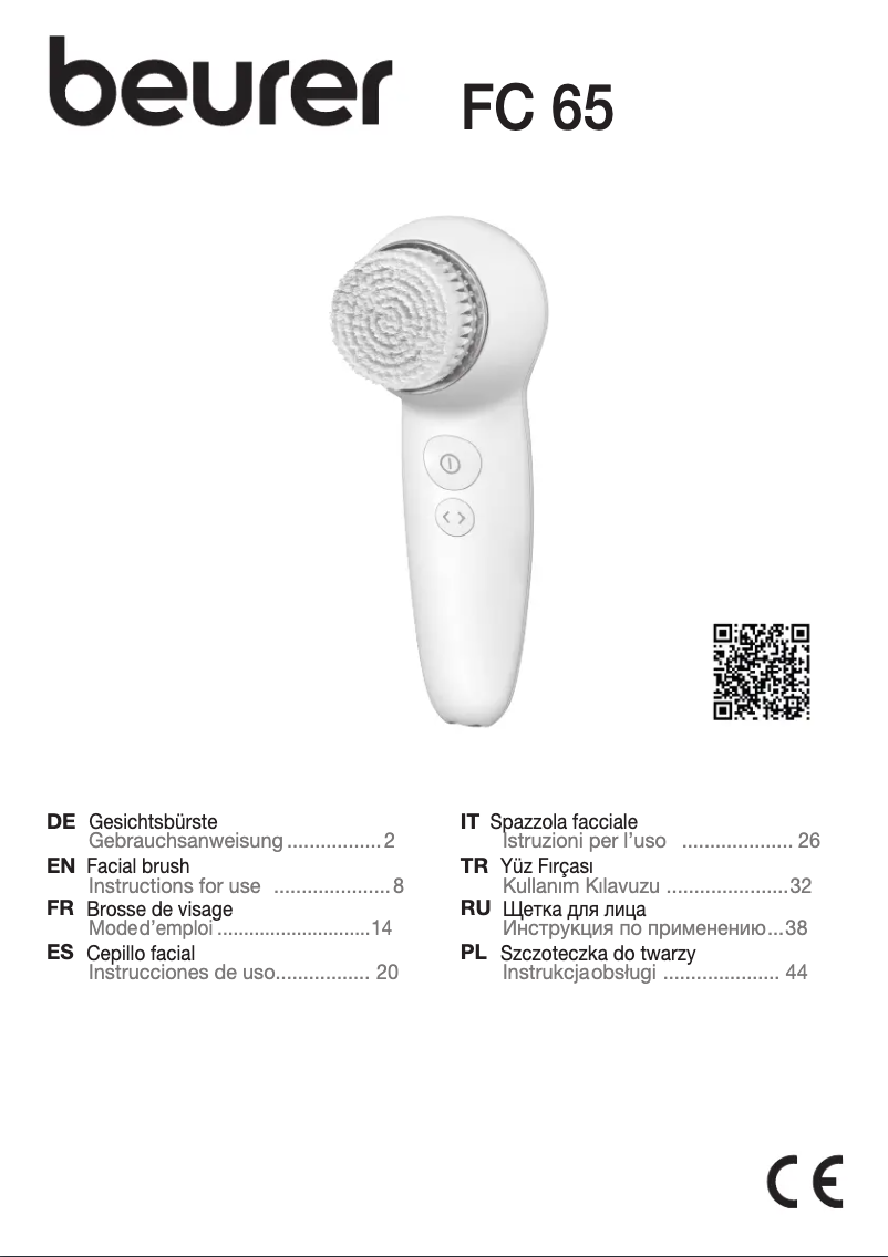 Page 1 de la notice Manuel utilisateur Beurer FC 46